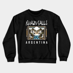 Iguazu Falls Argentina -Cool Art Deco Art Crewneck Sweatshirt